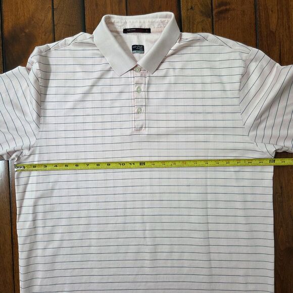 NIKE Tiger Woods Collection Polo Shirt Men's XXL Pink Striped Dri Fit Golf - Picture 7 of 10